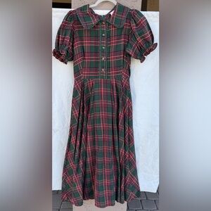 Ivy City Co. Plaid Puff Sleeve Dress- Size 4
